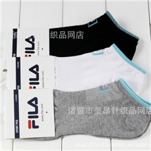 厂家直销淘宝爆款斐乐男士纯棉运动船袜斐乐情侣袜女士袜子批发