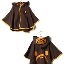 2013新款一比一bape加厚全棉不倒绒秋冬款斗篷连帽披风