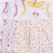 品牌童装外贸春夏新款，纯棉印花公主裙女童连衣裙童裙（小号）