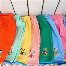 夏季纯棉童装批发童裤糖果色休闲短裤纯色印花儿童短裤(满档)