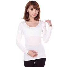 薄款秋装新款莫代尔修身百搭打底衫女纯色长袖T恤圆领