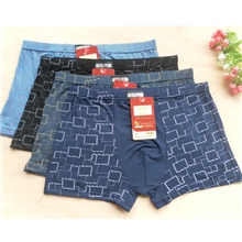 限时特价莫代尔男士内裤格子男士平角内裤双档大码内裤厂家直销