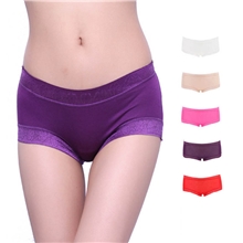 爆款星期裤莫代尔女士内裤木代尔蕾丝无痕女款内裤中腰女式批发