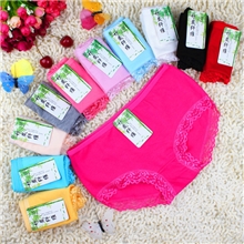 厂家直销长期供货新款时尚蕾丝边妇女女士纯棉内裤批发