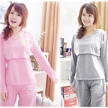 纯棉休闲孕妇套装/孕妇哺乳套装/批发孕妇家居哺乳装/KT猫月子服