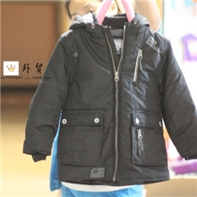 外贸2013新款儿童加绒棉服男童秋冬外套英国TU防风外套棉衣