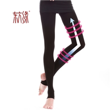 东方缘680D春秋厚款瘦腿袜踩脚连裤袜黑色肤色8388