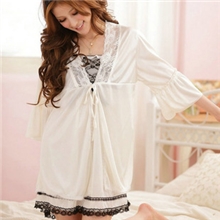 大小额批发春夏女蕾丝性感睡衣冰丝吊带睡裙两件套一件代发B001