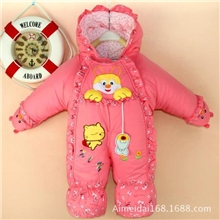 2013冬装新款女童防水加厚棉衣连体服一件代发免费代理