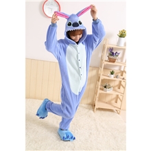 秋冬史迪奇史迪仔星际宝贝恐龙可爱珊瑚绒法兰绒连体睡衣家居服