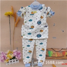 童装秋款肩扣套装宝宝珊瑚绒两件套婴幼儿不倒绒内衣黄金绒卡通