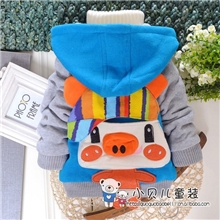 爆款秋冬款新品童装男女童可爱立体麦兜猪外套