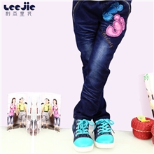 【伙拼】加绒休闲女中童牛仔裤