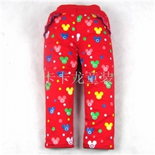 冬款中小女童全棉加绒加棉休闲裤儿童棉裤低价童裤批发