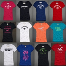 2013年春夏新款AF女式t恤批发短袖t恤现货印花贴布圆领外贸单代购