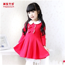 品牌品质童装2013秋装款中大儿童蕾丝长袖连衣裙女童裙子13148