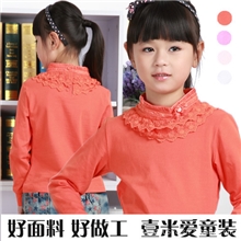 【伙拼】壹米爱女童半高领T恤打底衫秋款原单品牌童装