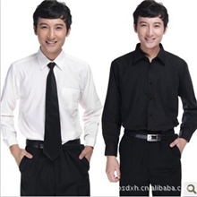 热卖全棉免烫商务衬衣衬衫白色黑色长袖衬衣白领衬衫衬衣定做