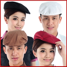 定做贝雷帽男女茶饮饭店服务员工作帽酒店餐厅服务生工作帽