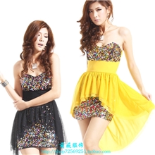 2013新款夏装空姐服厂家供应酒吧KTV公主连衣裙性感女裙亮片披纱