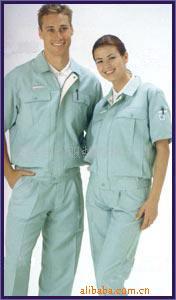 【批发销售】夏季工作服高品质夏季工作服化纤作服面料工作服
