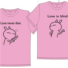 情侣装批发|情侣装多色批发全棉圆领印精美图案|全国超低价批发