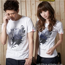 供地摊亲子装|情侣衫|个性文化衫|全棉圆领|低价批发|印精美图案