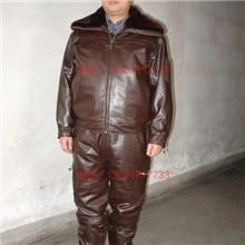 新款优质皮飞行服59式冬季保暖飞行服夹克男式真皮飞行服套装