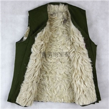 羊毛马甲皮毛一体冬季防寒保暖羊毛背心中老年男士暖胃护心内胆