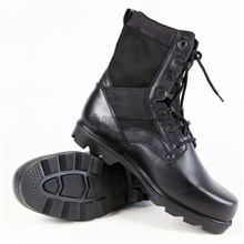 正品配发07作战靴帆布帮黑色高帮军靴男女特种兵户外靴陆战靴