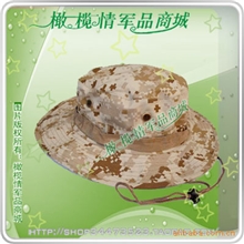 橄榄情军用美军沙漠数码圆边帽美军迷彩帽户外休闲帽