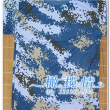橄榄情07数码海洋迷彩T恤男士休闲运动透气排汗短袖tx130