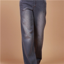 秋冬款婕俪时尚宽松休闲新潮女式牛仔长裤厂家直销实体及淘宝货源