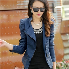 秋装女装韩版修身显瘦皮衣PU皮大码皮衣外套女皮衣外套