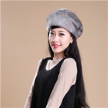 批发貂皮整皮帽子手工编织水貂帽子2013新款水貂皮草贝雷帽