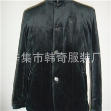 丝绒男装商务尼克服批发销售貂领新款
