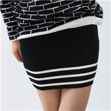 2013新款条纹针织包臀短裙