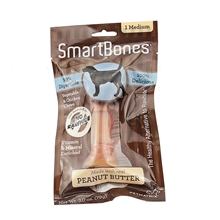 SBPB-00215美国SmartBones中号洁牙骨花生味1支装宠物零食