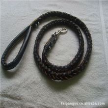 高皮质牛皮狗链狗绳真皮狗链牵引带