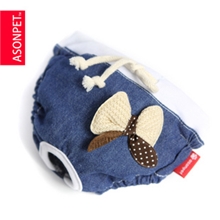 ASONPET宠物生理裤狗狗生理裤内裤纯棉牛仔寄带防骚扰裤母狗