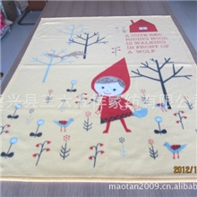 小红帽毛毯双面绒毛毯折边毛毯宝宝毯童毯膝盖毯推车毯
