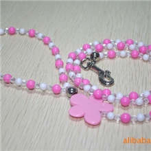 批发时尚宠物狗狗亚克力珠子牵引带，宠物链圈绳带