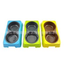 热销推荐宠物双碗食具塑料宠物食具高品质食具