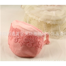 哎尚时尚女士蕾丝口罩秋冬骑车防风防尘保暖防冻护下额纯棉口罩