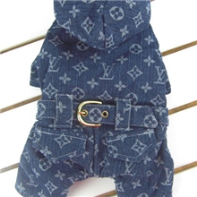 宠物衣服宠物服装狗衣服宠物四脚牛仔衣工厂批发