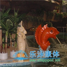 泳池按摩池设卡通强力冲击浴水疗设备海马冲击浴