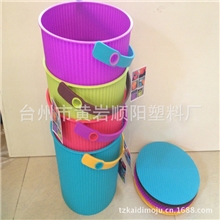 黄岩供应现货塑料水桶带盖手提水桶钩鱼桶储物桶清洁桶