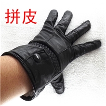 厂家直销男士拼皮真皮保暖手套地摊热卖手套猪二棉羊二棉手套