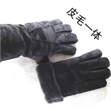 厂家直销男士皮毛一体手套真羊皮真羊毛保暖手套现货批发