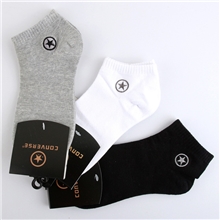 薄款纯棉男士船袜全棉运动袜子刺绣船袜袜子批发